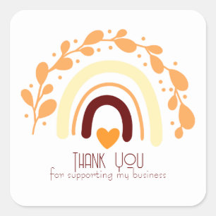 ADESIVO QUADRADO ELEGANTE SIMPLES RAINBOW BOHO