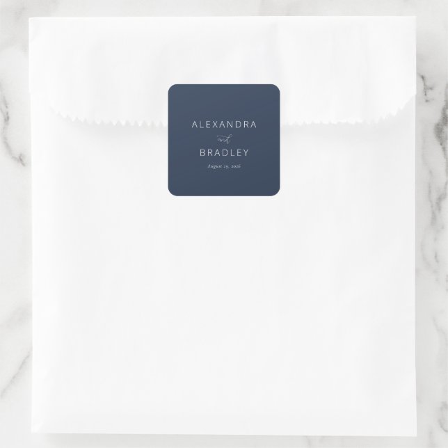 Adesivo Quadrado Elegante Tipografia Naval (Bolsa)