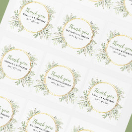 Adesivo Quadrado Elegante Vegetação Botânica