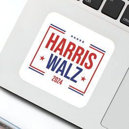 Adesivo Quadrado Eleição da Campanha Harris Walz