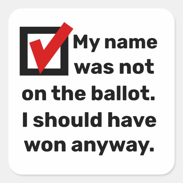 Adesivo Quadrado Eleição Humor 2024 (Frente)