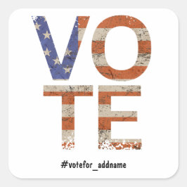 Adesivo Quadrado Eleição Presidencial 2024 dos EUA