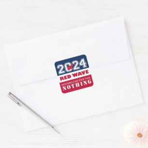 Adesivo Quadrado Eleição Presidencial WAVE VERMELHA 2024