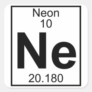 Adesivo Quadrado Elemento 010 - Ne - Neon (Cheio)