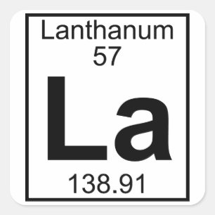 Adesivo Quadrado Elemento 057 - La - Lanthanum (Cheio)