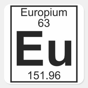 Adesivo Quadrado Elemento 063 - Ue - Europium (Cheio)