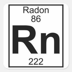 Adesivo Quadrado Elemento 086 - Rn - Radon (Cheio)