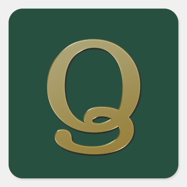 Adesivo Quadrado Elemento quadrado Dourado Q (Frente)