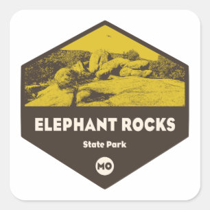Adesivo Quadrado Elephant Rocks State Park Missouri