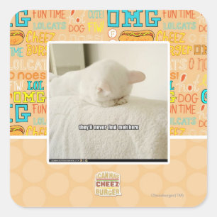 Adesivo Quadrado eles nunca me encontrarão aqui