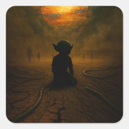 Adesivo Quadrado Eles vieram enquanto o Sol estava derretendo