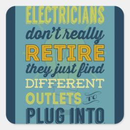 Adesivo Quadrado Elétricos não se cansam do humor
