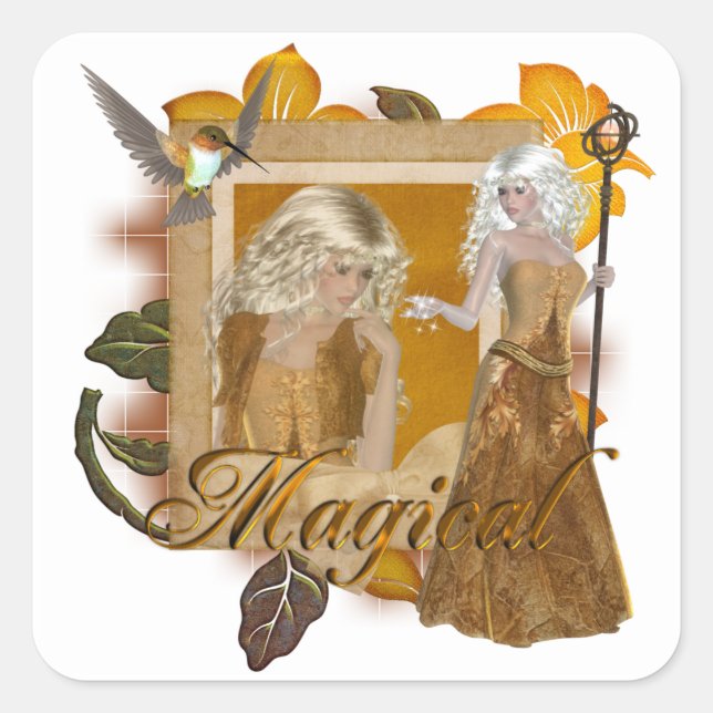 Adesivo Quadrado Elf Designs: Magical by MarloDee Designs (Frente)