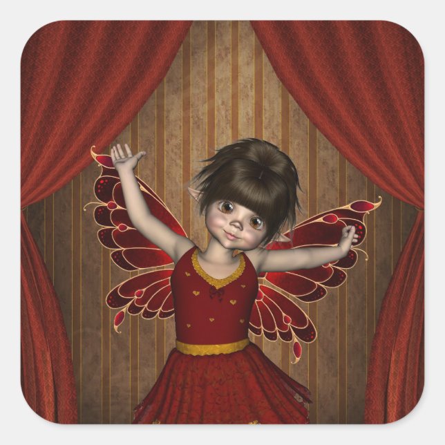 Adesivo Quadrado Elfin Fairy Keldie Sticker (Frente)