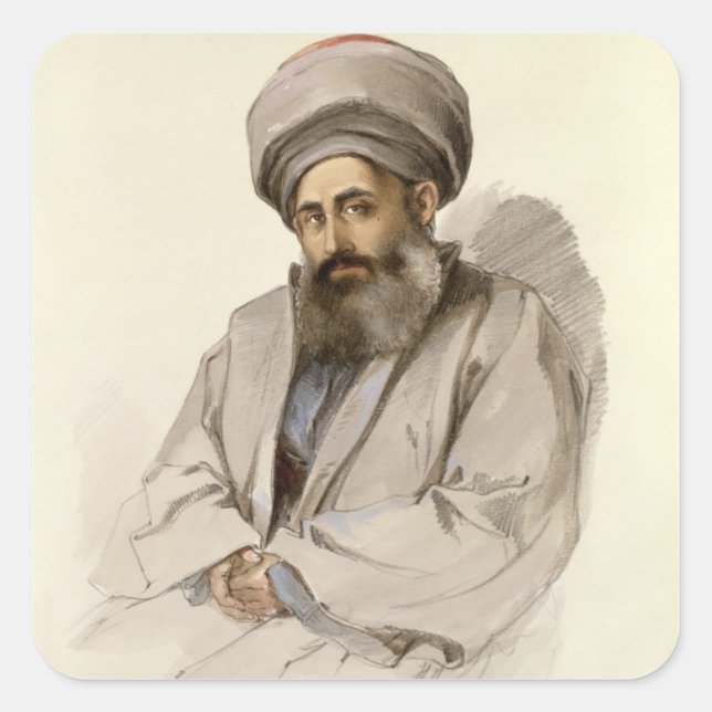 Adesivo Quadrado Elias - Padre Jacobite da Mesopotâmia (Frente)
