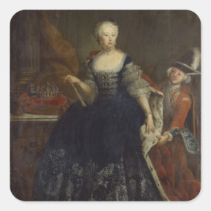 Adesivo Quadrado Elisabeth Christine von Braunschweig como Rainha