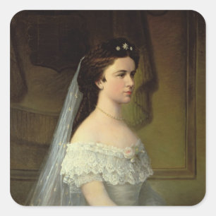 Adesivo Quadrado Elizabeth de Baviera, imperatriz de Áustria