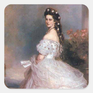 Adesivo Quadrado Elizabeth, imperatriz de Áustria, 1865