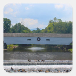 Adesivo Quadrado Elizabethton Covered Bridge