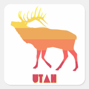 Adesivo Quadrado Elk de Utah