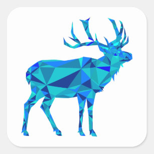 Adesivo Quadrado Elk Geométrico Azul