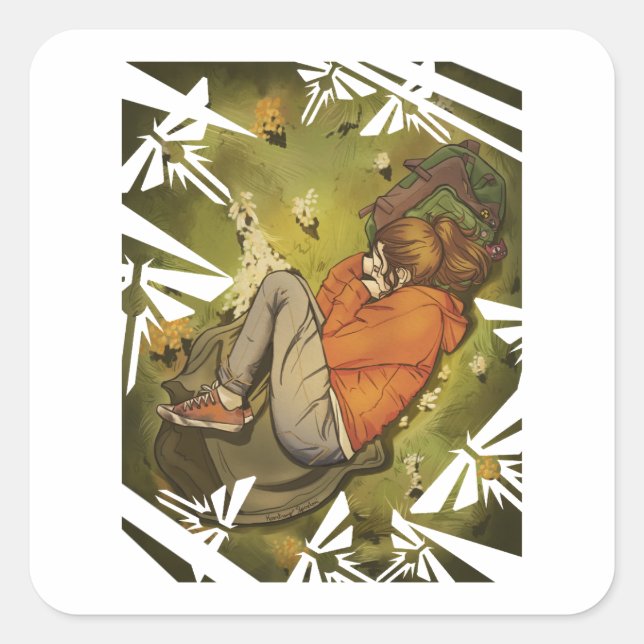 Adesivo Quadrado Ellie Sticker (Frente)