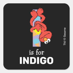 Adesivo Quadrado Elmo Alphabet I Sorvete