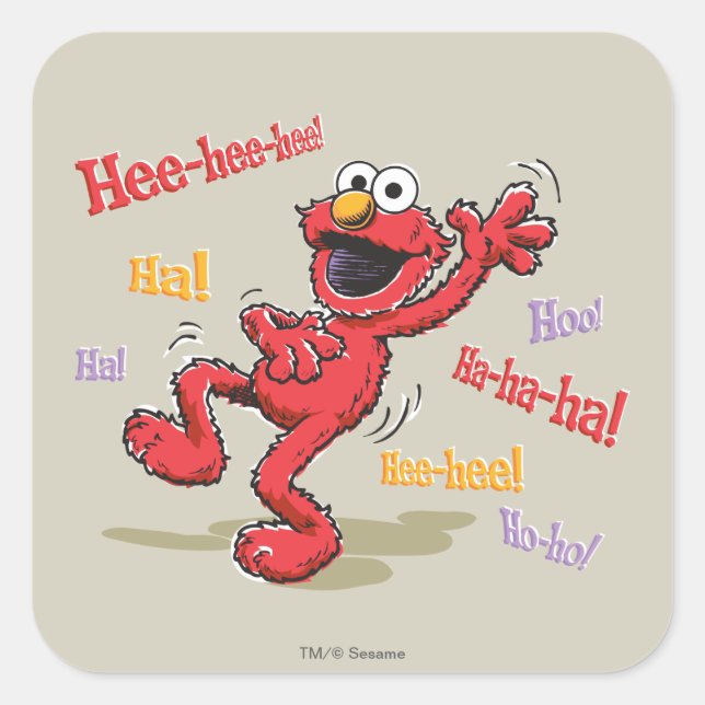 Adesivo Quadrado Elmo Antigo Hee-hee! (Frente)