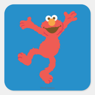 Adesivo Quadrado Elmo Happy Dancing