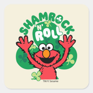 Adesivo Quadrado Elmo   Shamrock 'N' Roll