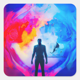 Adesivo Quadrado Em pé nas cores