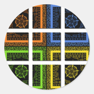 Adesivo Quadrado em uma caixa