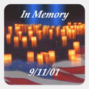 Adesivo Quadrado Em uma memória de 9/11