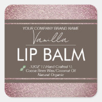 Embalagem Comercial de Bálsamo Labial de Baunilha