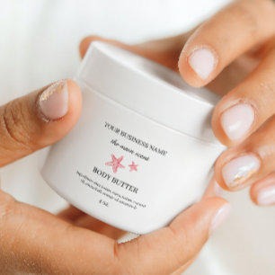 Adesivo Quadrado Embalagem de produtos cosméticos à base de manteig