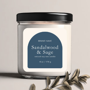 Adesivo Quadrado Embalagem de produtos minimalistas de velas modern