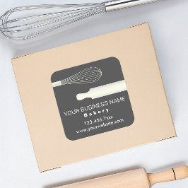 Adesivo Quadrado Embalagem para pastelaria moderna simples