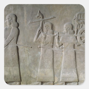 Adesivo Quadrado Embarcações de bebendo & o chariot real