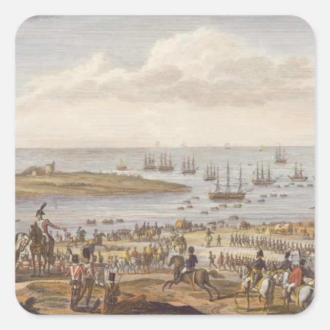 Adesivo Quadrado Embarque dos Ingleses na Holanda, 30 Nove (Frente)