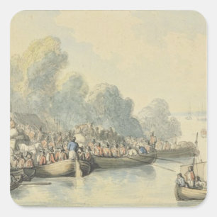 Adesivo Quadrado Embarque em Southampton em 20 de junho depois de L