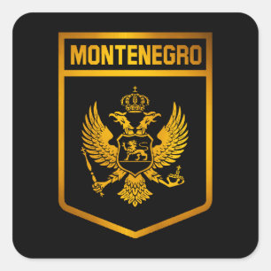 Adesivo Quadrado Emblem Montenegro