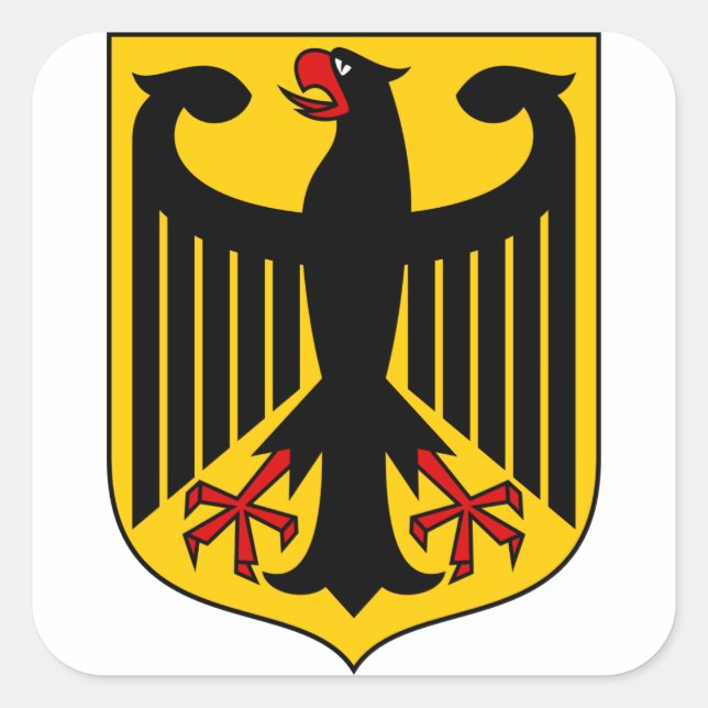 Adesivo Quadrado emblema alemão (Frente)