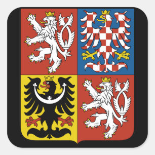 Adesivo Quadrado emblema czech