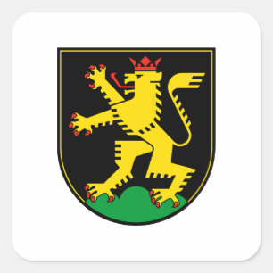 Adesivo Quadrado emblema da bandeira da cidade de heidelberg símbol