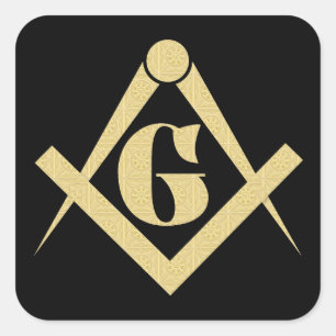 Adesivo Quadrado Emblema da maçonaria