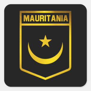 Adesivo Quadrado Emblema da Mauritânia