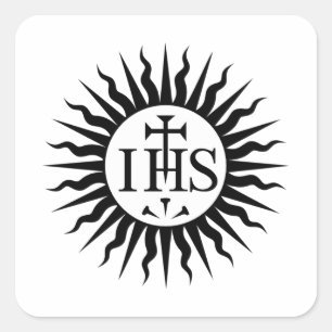 Adesivo Quadrado Emblema da Sociedade de Jesus