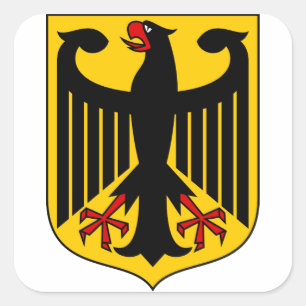 Adesivo Quadrado emblema de Alemanha