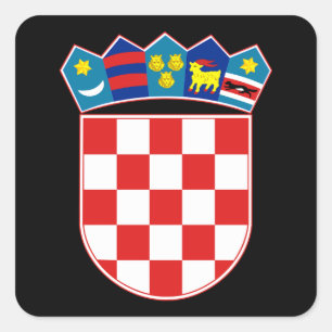 Adesivo Quadrado emblema de croatia