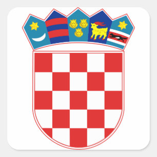 Adesivo Quadrado emblema de croatia